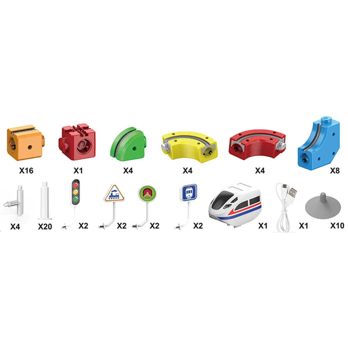 Electric Magnetic Track Set with Anti-Gravity Vehicles 100+ Pieces STEM Building Toys DIY Railway Toy Gift Box For Kids Gift