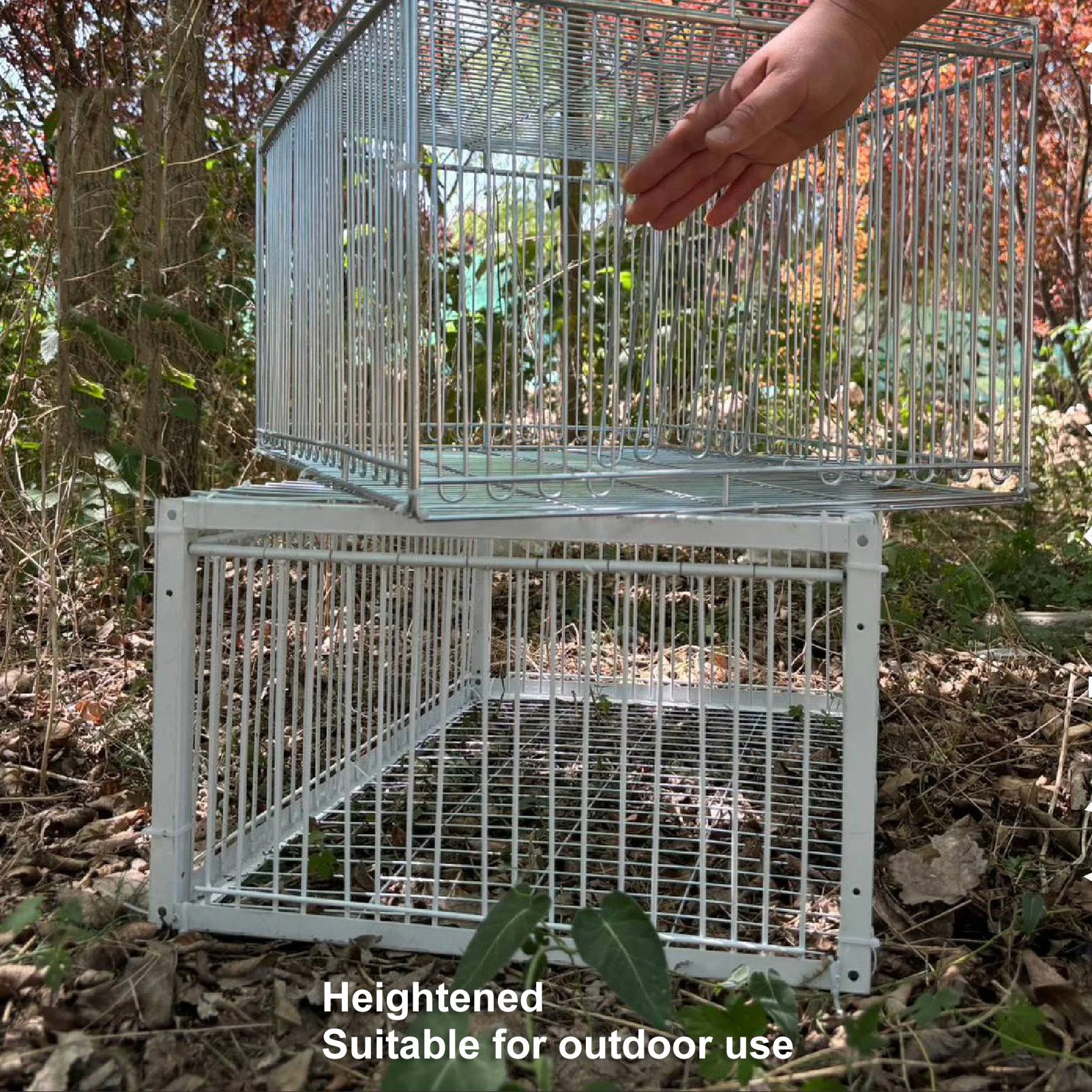 Bird Trap Cage Single Way Entry Portable Escape Proof Bird Animal Trap Cage Easy Assembly Versatile High Strength for Garden
