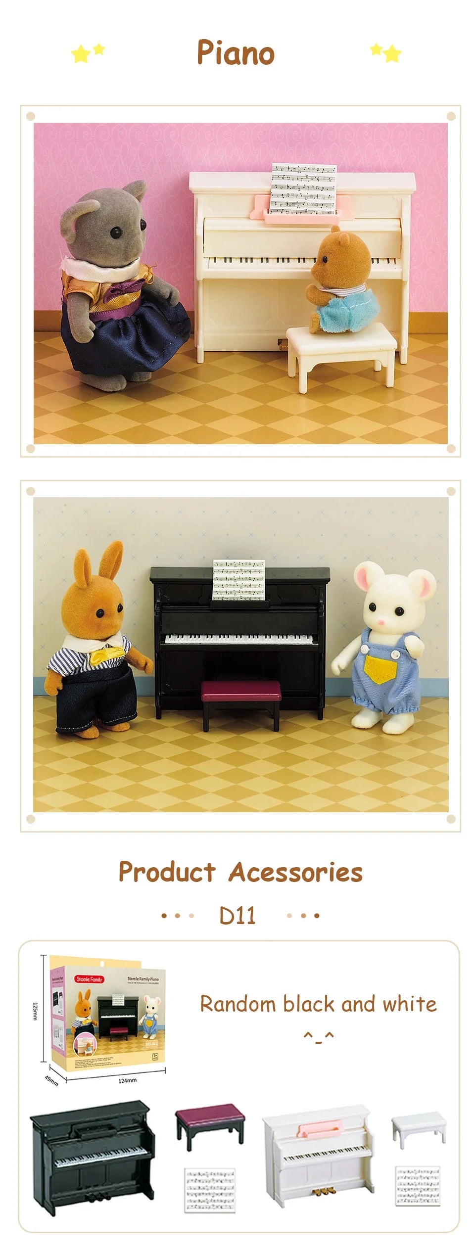 Toys Doll Forest Family Montessori Kitchen Miniature Doll House 1/12 Toy Kitchen Accessories Dollhouse Furniture Toys for Girls