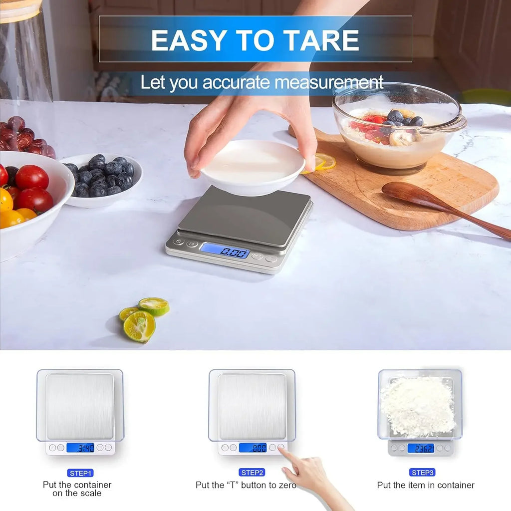 USB LCD Digital Jewelry 0.01g Mini Scale Smart Precision Electronic Pocket Portable Kitchen Food Scale Gram Weight Balance Scale