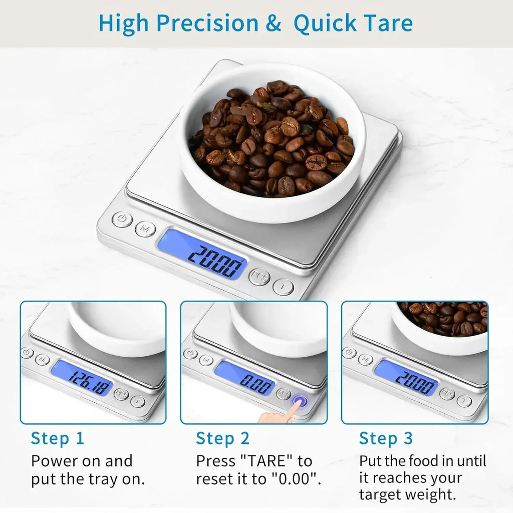 USB LCD Digital Jewelry 0.01g Mini Scale Smart Precision Electronic Pocket Portable Kitchen Food Scale Gram Weight Balance Scale