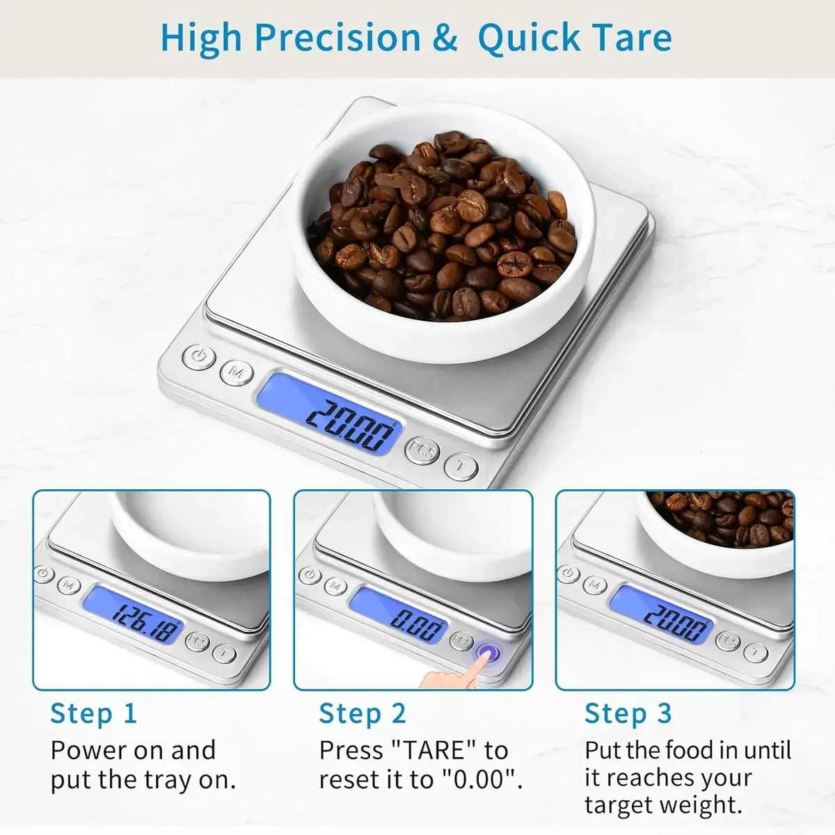 USB LCD Digital Jewelry 0.01g Mini Scale Smart Precision Electronic Pocket Portable Kitchen Food Scale Gram Weight Balance Scale