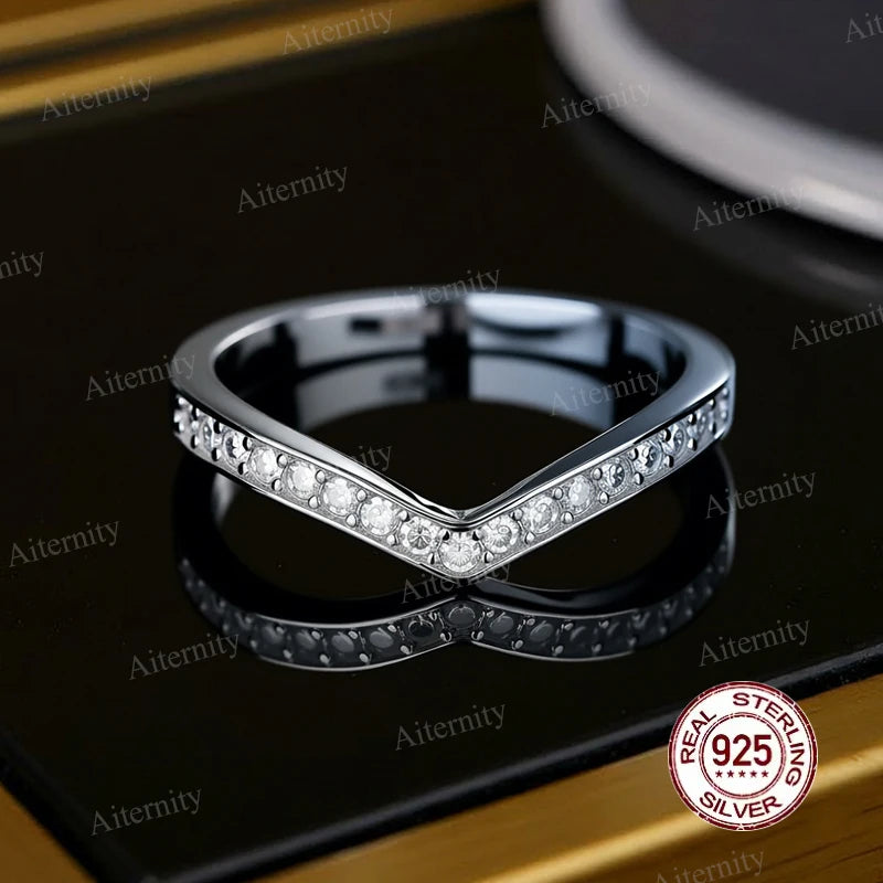 Wholesale Moissanite And Zircon Unisex Rings 100% Real S925 Silver Ring D VVS1 For Men and Women Luxury Brilliant