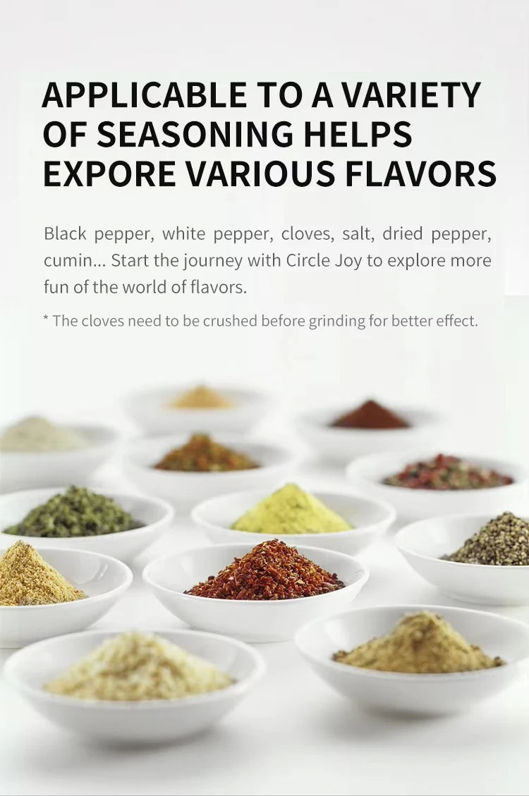 1/2Pcs Electric Salt and Pepper Grinders Set Capacity 190ML USB Rechargeable Base Adjustable Coarseness Spice Mill Kitchen Tools