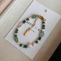 New Arrival Trendy Natural Freshwater Pearl & Jade Stone 14K Gold Filled Female Jewelry Set For Women Necklace Bracelet Gifts