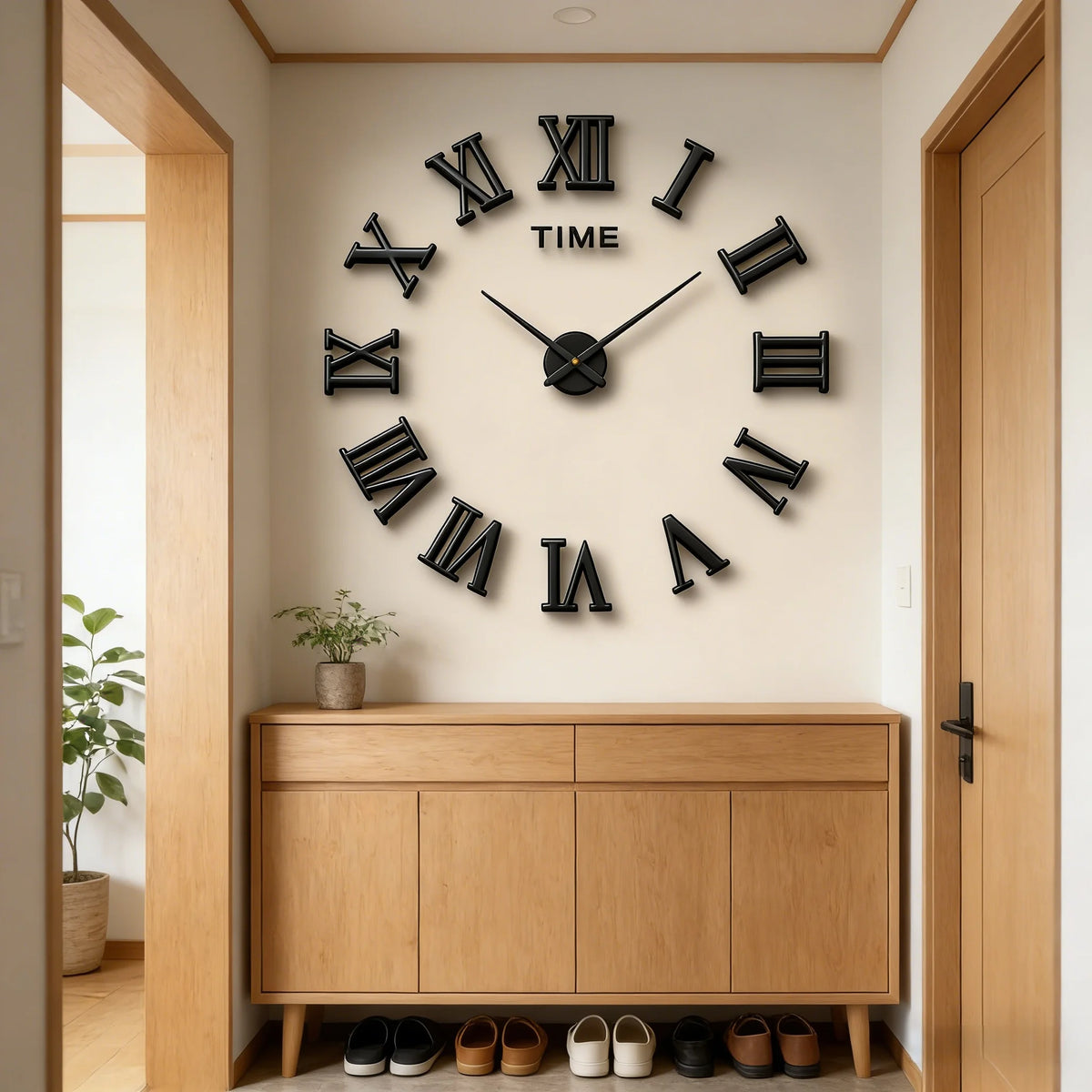 2D/3D Large Roman Numeral Acrylic Mirror Wall Clock Sticker Fashion DIY Quartz Clocks Watch Home Decoration Living Room Stickers