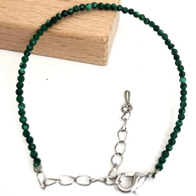 Mini 2-3mm Stone Beaded Faceted Natural Agat Quartzs Necklaces bracelet Female Fashion Party Choker for Women Girls Jewelry Gift