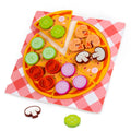 Kids Pizza Cookie Set Cutting Toy Simulation Wooden Pizza Dinette Child Toy Kitchen Pretend Play Food Cooking Kitchen Funny Toys