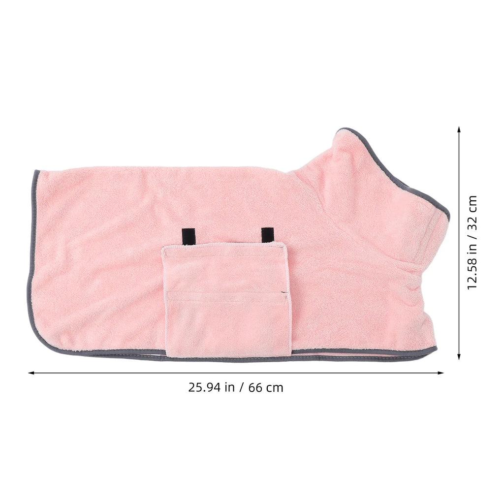 Super Absorbent Pet Bathrobe Dry Dog Towel for Grooming Bathing Quick Drying Dog Robe Super Absorbent Pet Bathrobe