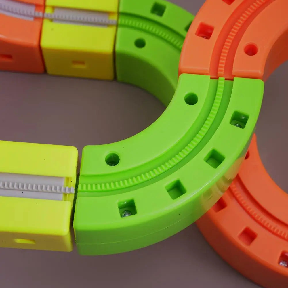 Children Magic Track Train Electric Assembled Building Blocks Magnetic Rail Car Maze Educational Toys Magnetic Assembly Train