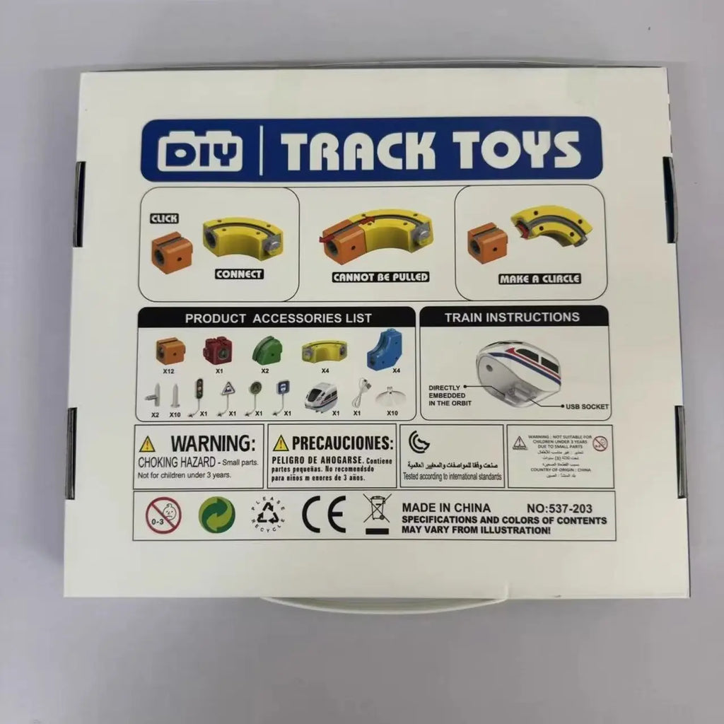 Electric Magnetic Track Set With Anti-Gravity Vehicles - 100+ Pieces Stem Building Toys, Creative Diy Railway For Kids Gift Toy