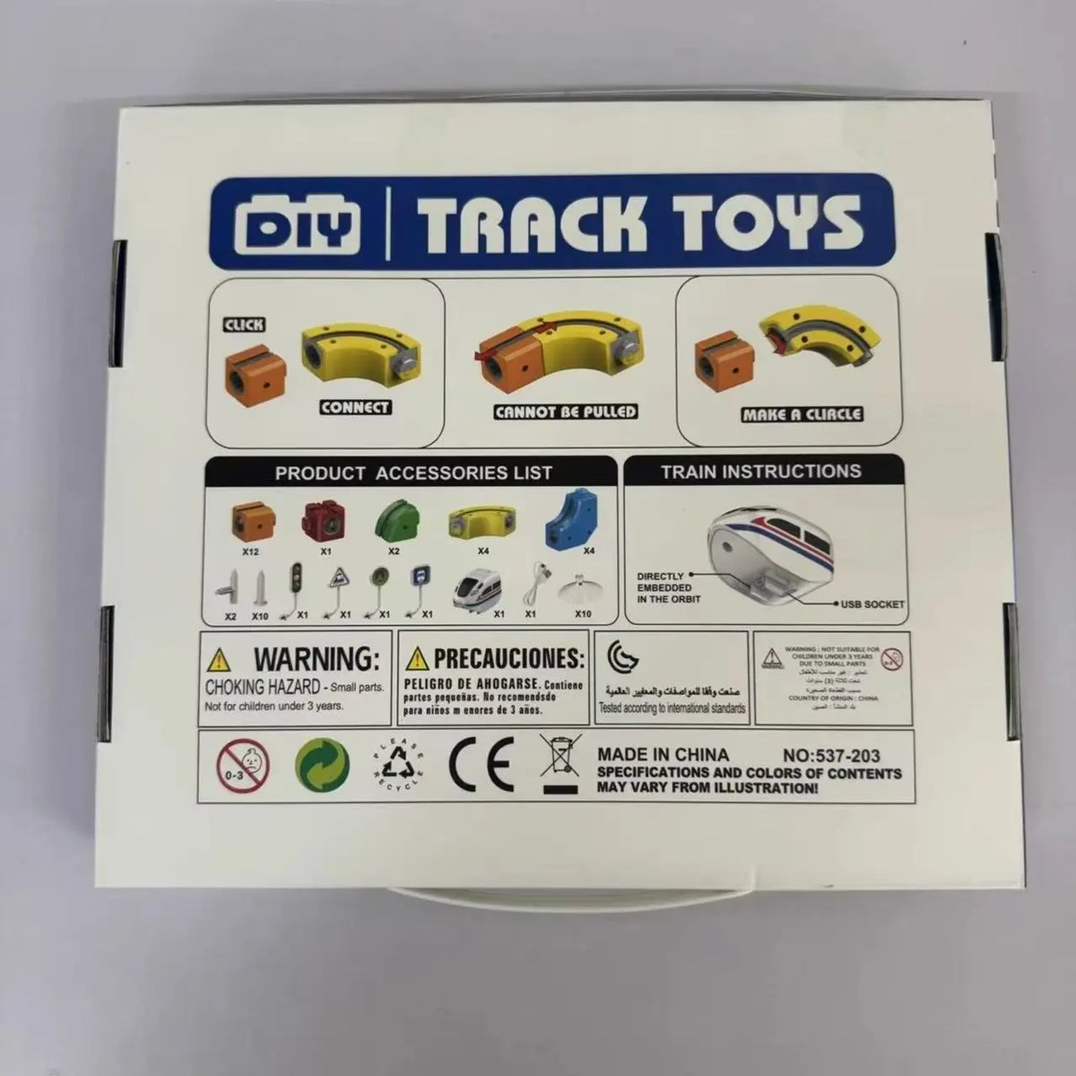 Electric Magnetic Track Set With Anti-Gravity Vehicles - 100+ Pieces Stem Building Toys, Creative Diy Railway For Kids Gift Toy