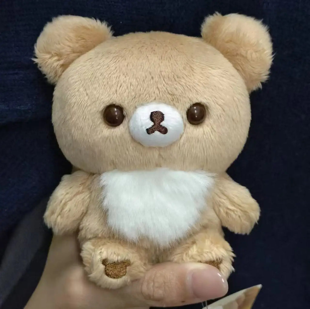 Sweet Pastel Pink Rilakkuma Bear Plush Adorable Toy Sweet Doll Full Fluffy Round Body Smooth Short Plush For Kawaii Lovers