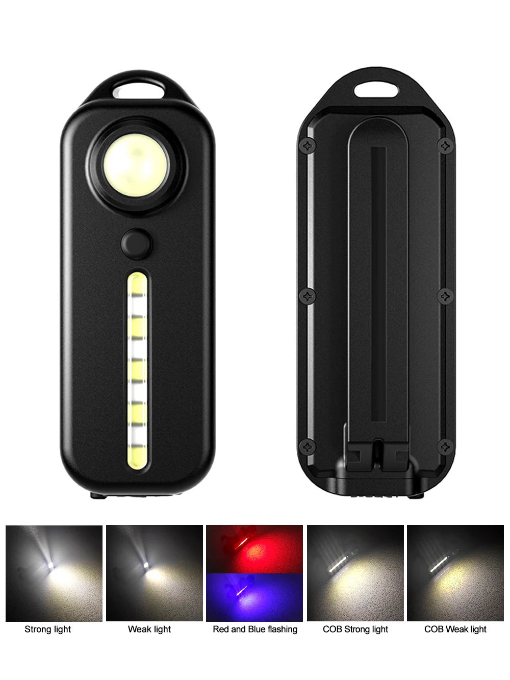 LED Red and Blue Shoulder Light with Clip USB Rechargeable Flashlights Warning Safety Torch Bike Warn LANTERN