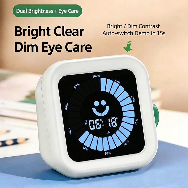 Upgraded Visual Timer Rechargeable Digital Countdown Kitchen Mechanical Cooking Timer Management Tool for Home School Office