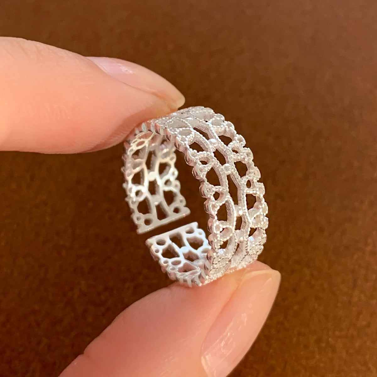 Sam Panda 925 Sterling Silver Mask Ring For Women Gift Frosting Vintage Irregular Personality Punk Jewelry Dropshipping