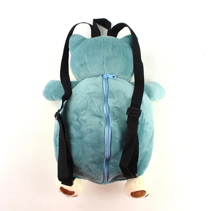 Pokemon Cartoon Snorlax Plush Backpack Kawaii Doll Plush Bag Cosplay Props Christmas Gifts Kids Schoolbag