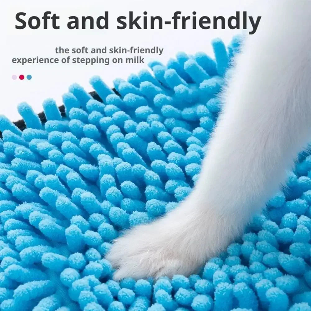 Quick Dry Pet Towel Soft Dog Bath Robe Towel Super Absorbent Cat Bath Towel Convenient Pet Cleaning Washcloth Dog Accessories