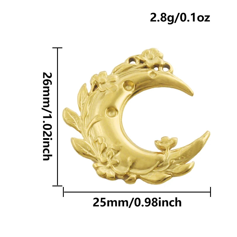 5pcs Stainless Steel Bee Spider Cicada Butterfly Dragonfly Flower Tree Grass Pendants Insects Charms Jewelry Making Accessories