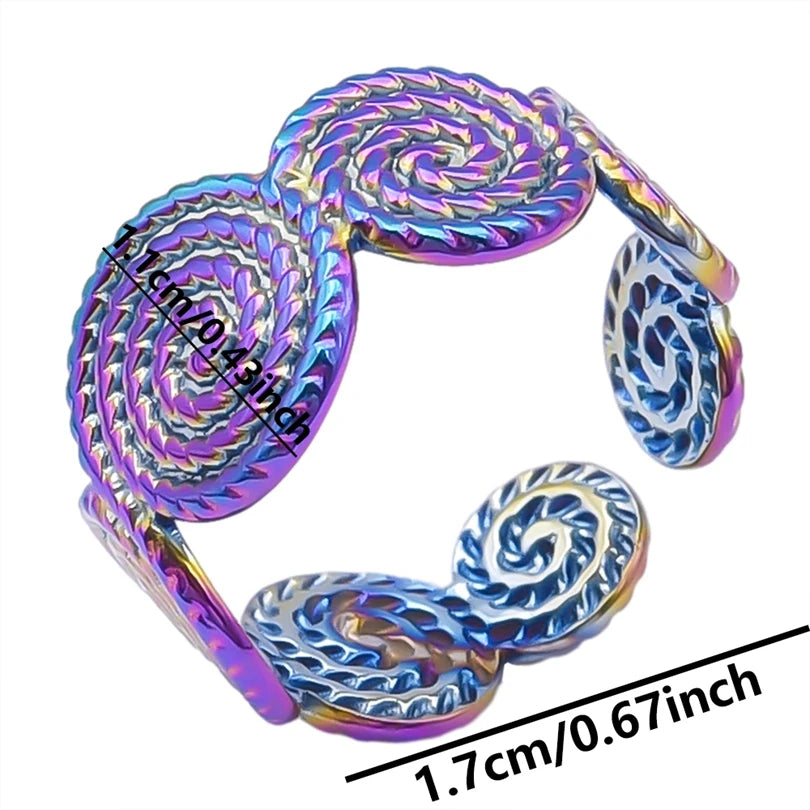 1pcs Classic Tiger Eye Real Stone Open Adjustable Stainless Steel Rings For Women Men Accessories Gold Color Finger Jewelry Ring
