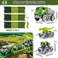 48pcs/set Dinosaur Racing Track Set Bend Flexible Race Track Racing Car Track Rail Car Toys Educational Puzzle Toys