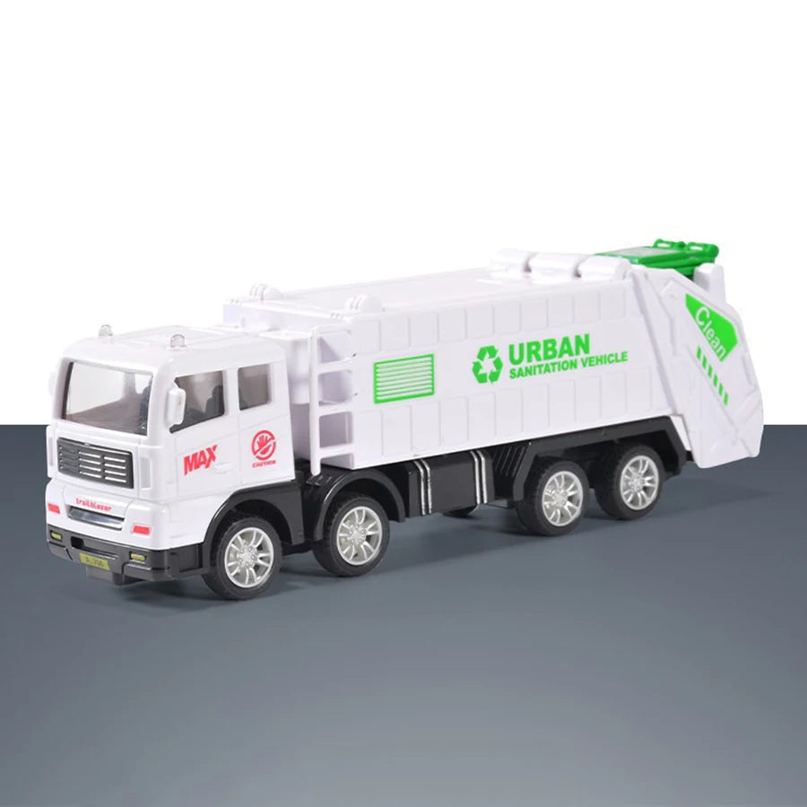 1pc Children's  Toys Inertia Car Sanitation Garbage Truck Cleaning Sprinkler Rescue Car Simulation Car Toy Model Boys' Gifts Puz