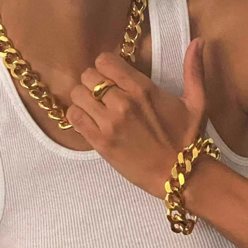 3/5/7/9/11mm Width Stainless Steel Men Women Six-side Chain Necklace Gold Silver Plated Unisex  Jewelry Wholesale Drop Shipping
