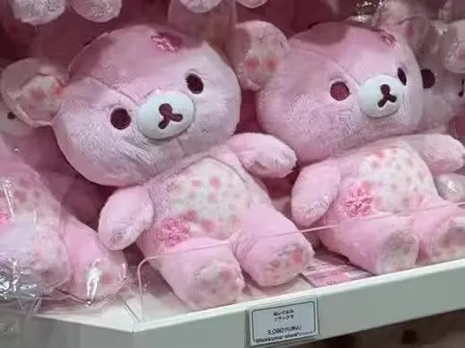 Rilakkuma Pink Cherry Blossom Floral Bear Plush Toy Stuffed Animal Soft Sleeping Hug Pillow Doll Birthday Gift For Women