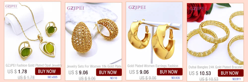 Dubai Jewelry Set For Women 18K Gold Plated Luxury Necklace Earrings Bracelet Ring For Wedding Party Mother's Day Gift On Sale