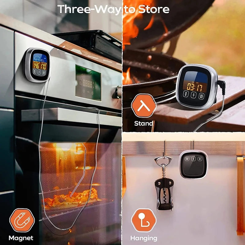 BBQ Meat Thermometer Digital Food Thermometer with 2 Probe Cooking Thermometer Milk Heat Gauge For Meat Kitchen Thermometer