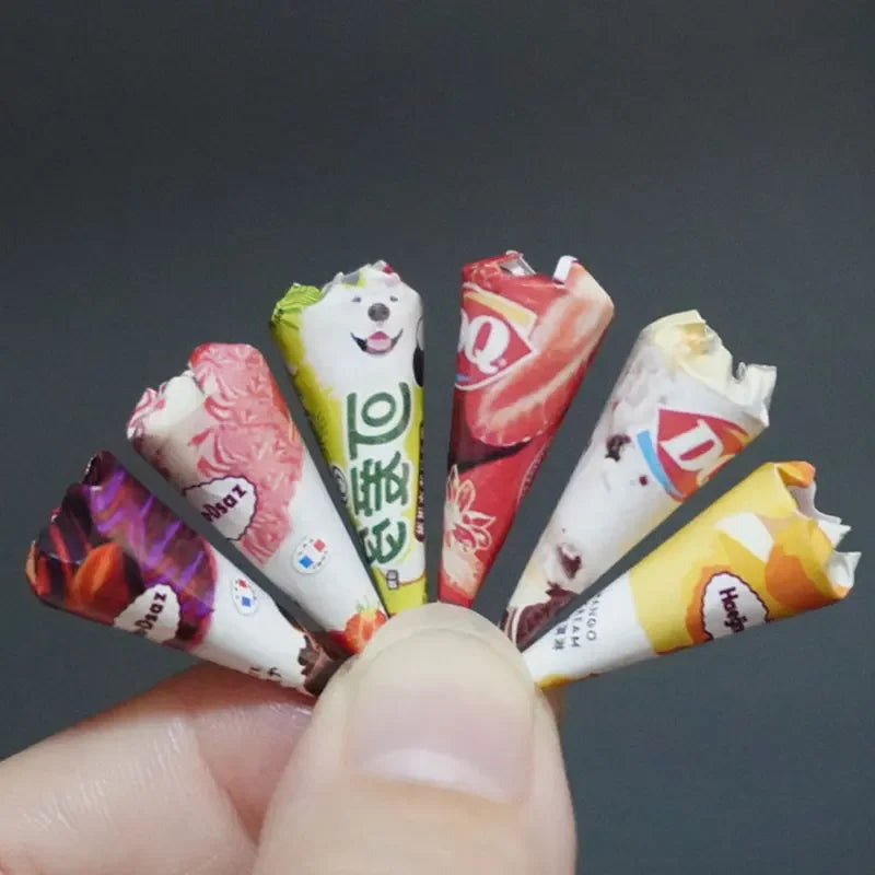 Miniature Mini Ice Cream Beer Can Foods Snack Drinks Model For Blyth Ob11 Dolls Accessories Kids Pretend Play Supermarket Toys