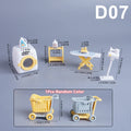 Forest Animal Family 1/12 Dollhouse Furniture Bedroom Kitchen Bathroom Set Miniature Simulation Dolls Accessories DIY Toys Girls