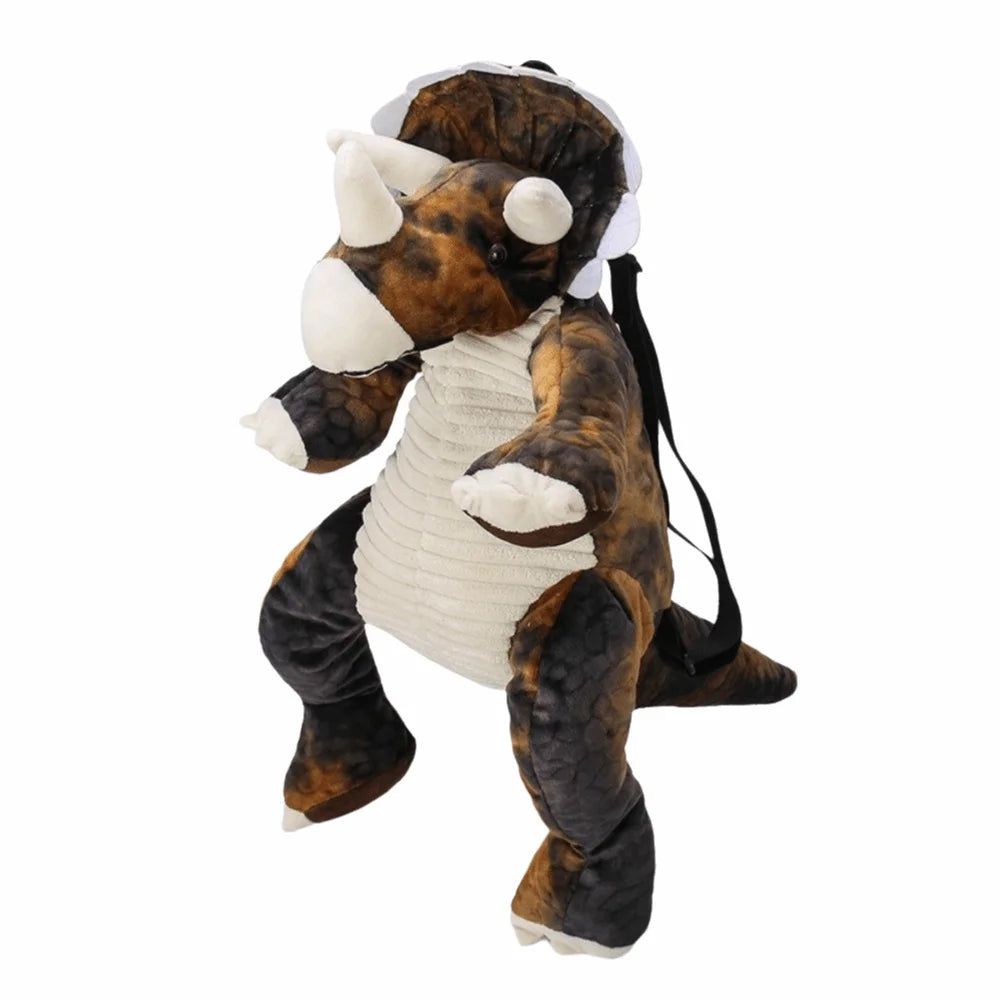 Creative Cartoon Dinosaur Backpack Simulation Dinosaur Large Capacity Plush Dinosaur Doll Adjustable Straps 40cm