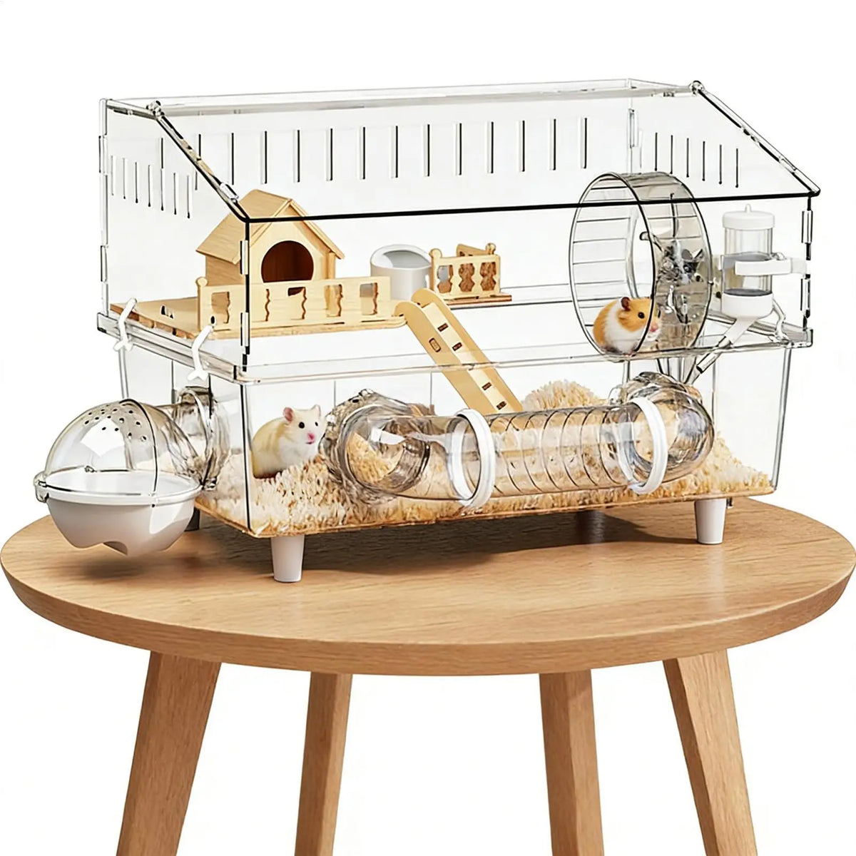 Large Hamster Cage 17.7x11.8x13.5 in Enrichment Detachable Crate Pet Mouse Cage for Outdoor Travel Pet Small Animal House Play