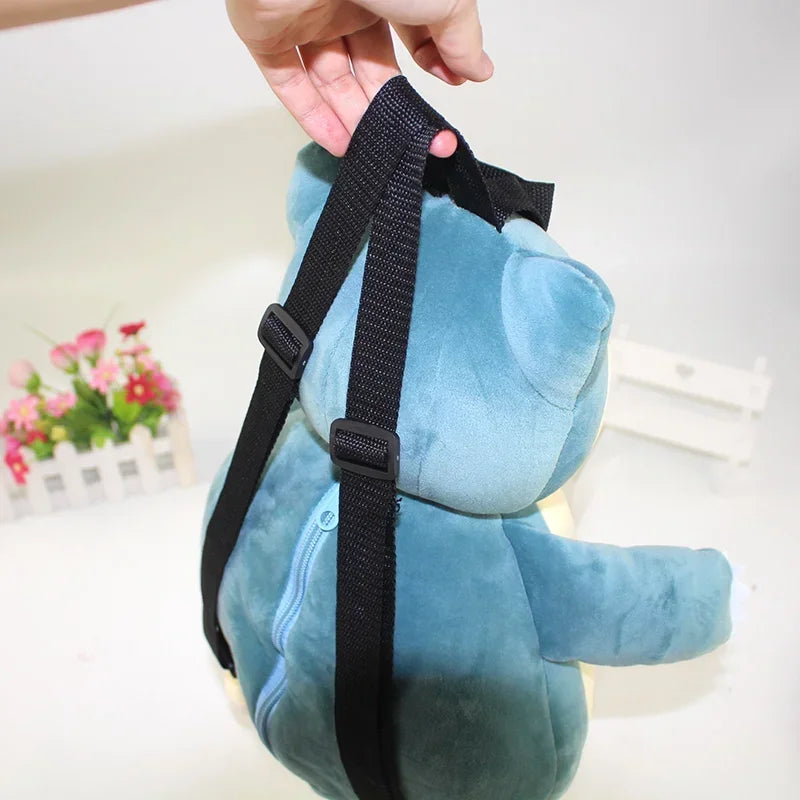 Pokemon Cartoon Snorlax Plush Backpack Kawaii Doll Plush Bag Cosplay Props Christmas Gifts Kids Schoolbag