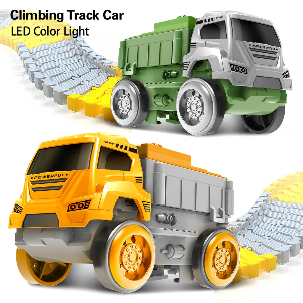 Magical Flexible Track Car Toys for Glow Race Track Electronic Car Toy Kid Railway Machine Track Car for Children Boys Gift