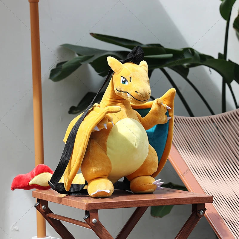 11 Styles Pokemon Plush Backpack Mimikyu Eevee Gengar Charizard Gyarados Psyduck Backpack Gifts for Children Adults