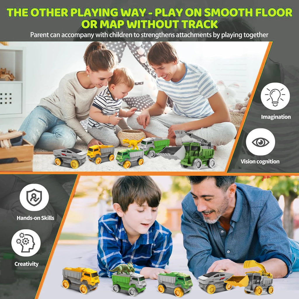 Tracks Cars Compatible Glow in the Dark LED Flashing Light Toy Cars Set for Most Race Tracks - Light up Cars for Kids