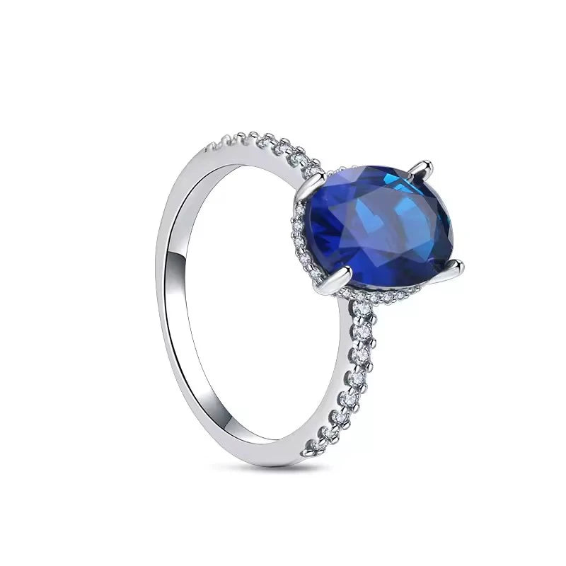 Christmas 925 Sterling Silver Crown Heart Flower Wing Zircon Sparkling Rings For Women Fine Jewelry wedding Anniversary Gifts