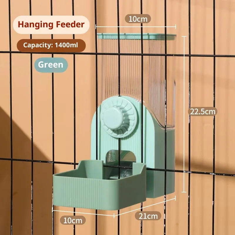Automatic Hanging Cat Cage Water Dispenser & Feeder Large Capacity Leak-Proof Design Pet Watering System Pet Supplies
