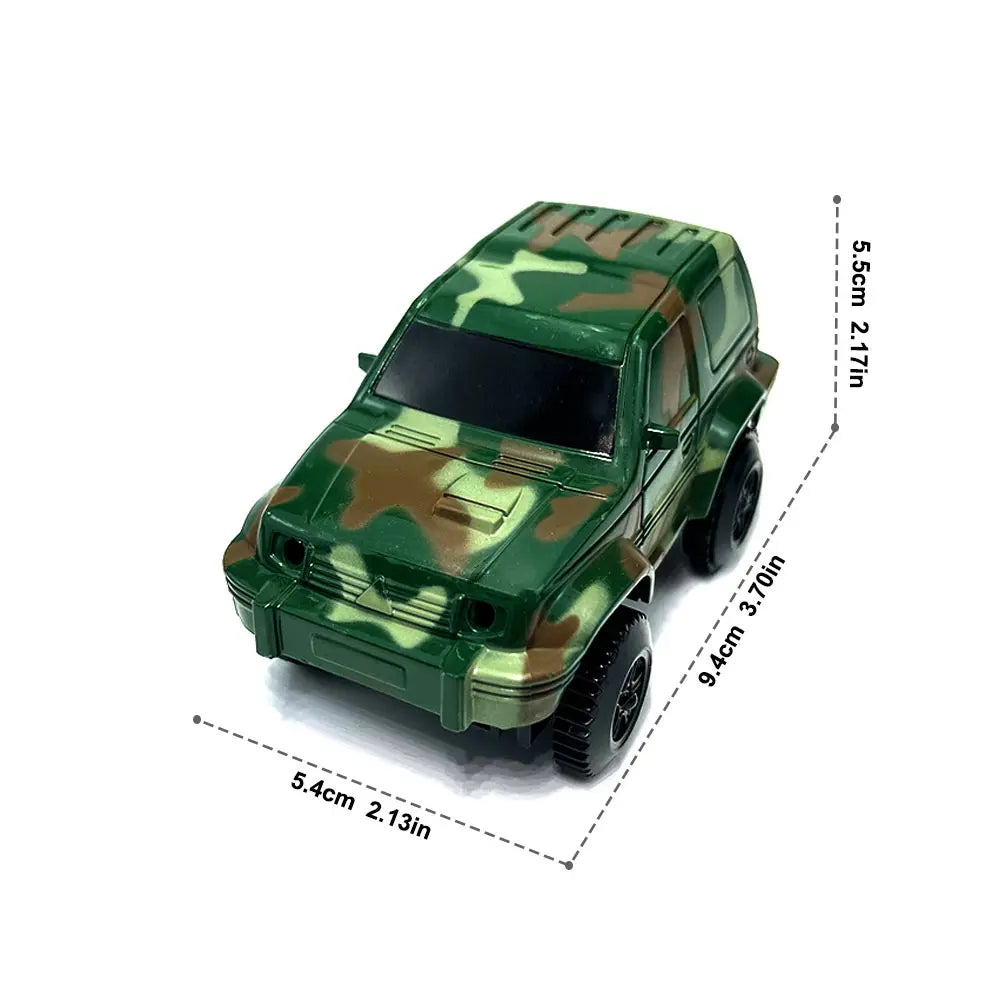 Dinosaur Railway Car Kids Track Racing Track Toys Set Bend Flexible Race Track Flash Light Car Educational Toys for Kids Gifs