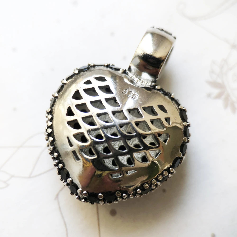 Pendant Key With Snake Winged Heart Summer Fine Jewelry Europe Accessorie 925 Sterling Silver Vintage Happiness Gift For Woman