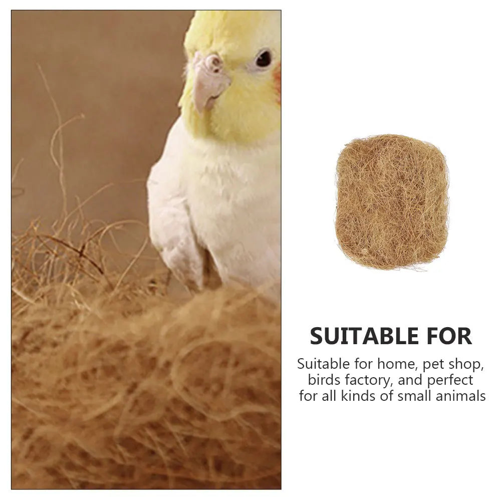 Natural Coconut Fiber Bird Nesting Pad Reusable Eco-Friendly Nest Material for Small Animals Pigeon House Lining