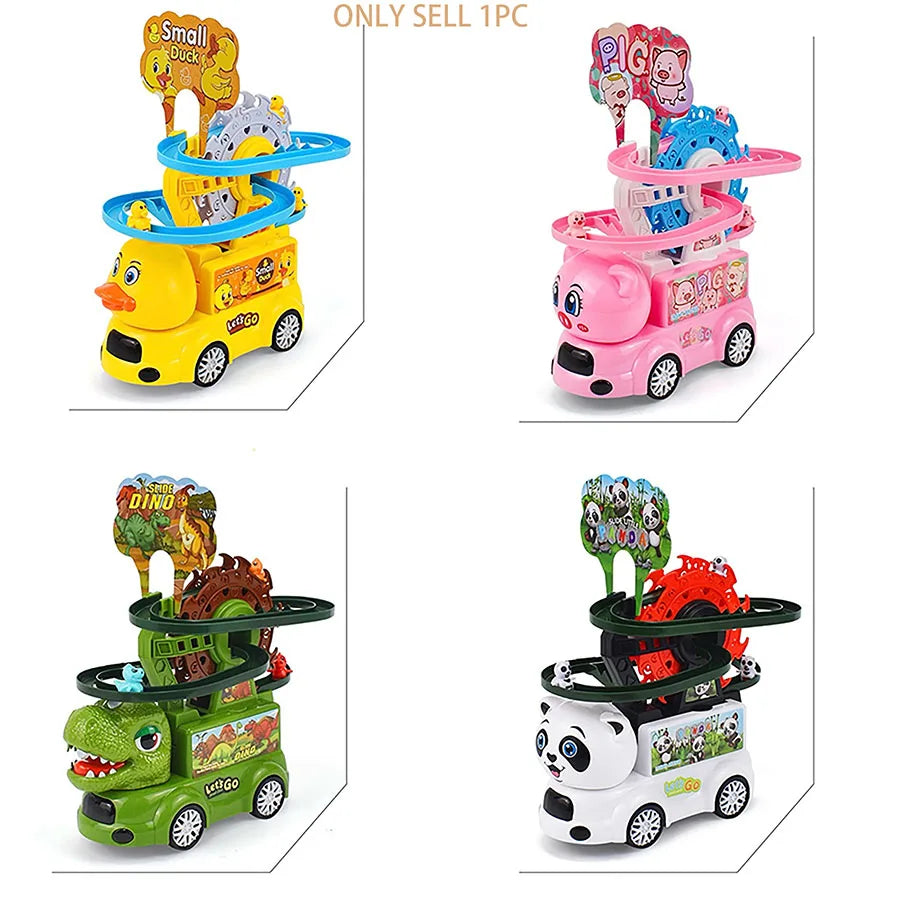 1pcs Cartoon Animal Ferris Wheel Track Car Toy with Light and Music Puzzle Parent-Child Interactive Birthday Christmas Gift
