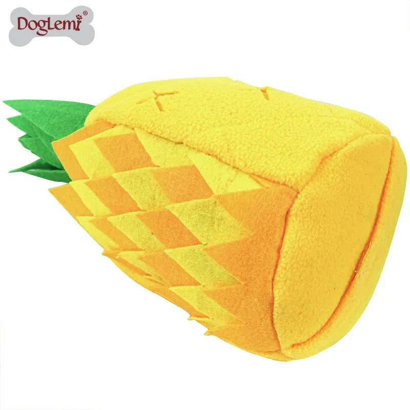 Pineapple Sniffing Pet Toy, Food-Hiding Educational Plush Dog Toy, Sound-Making, Teeth-Grinding, Boredom-Relieving Pet Supplies