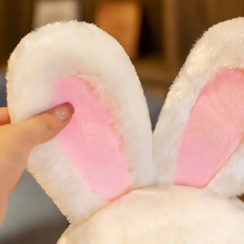Rabbit Plush Backpack Kindergarten Cartoon School Bag  Children's Coin Purse Fashion All-match Student Diagonal Bag