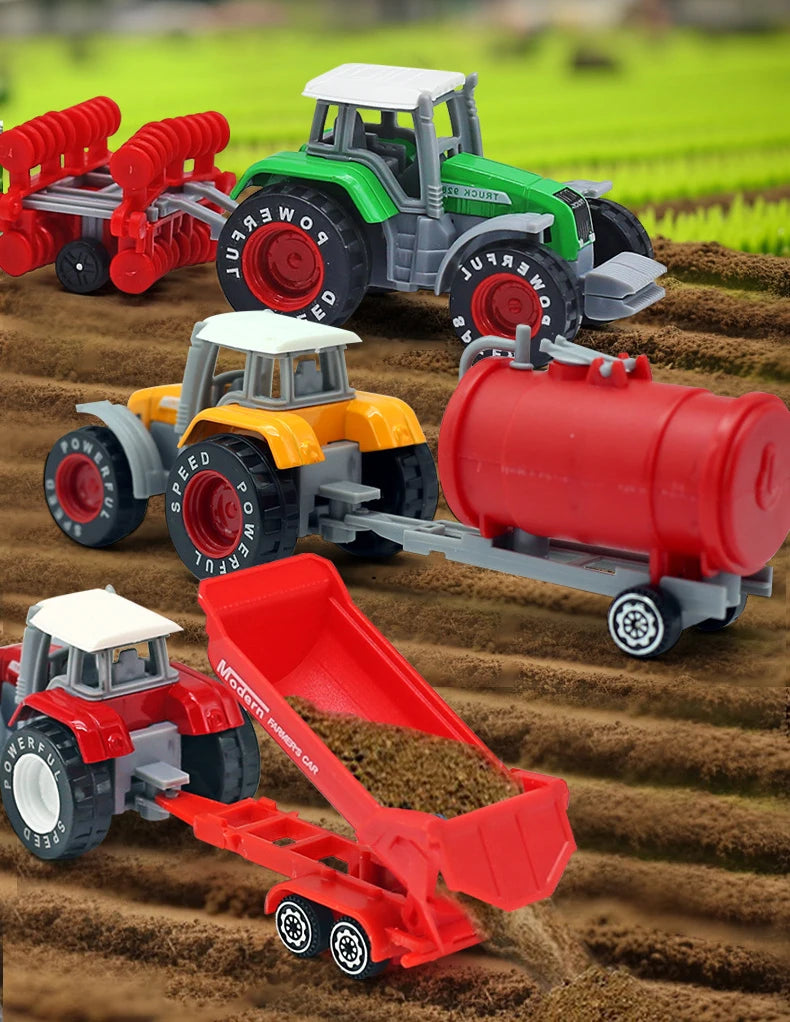 1 pcs Mini Farm Vehicles Diecast Inertia Car Toys Model Engineering Sprinkler Car Model Tractor Engineering Model for Kids Gift
