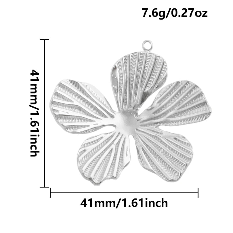 5pcs Stainless Steel Bee Spider Cicada Butterfly Dragonfly Flower Tree Grass Pendants Insects Charms Jewelry Making Accessories