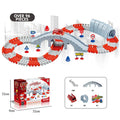 Kids electric track toy Fire Alarm Mini car set Puzzle Boy toy Track car Fire engine toy for children's birthday Christmas gifts