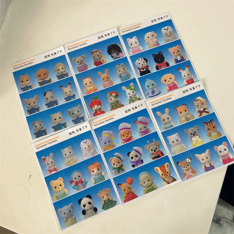 Sylvanian Families High-looking cute ID photo sticker mobile phone hand account decoration waterproof DIY sticker big head photo